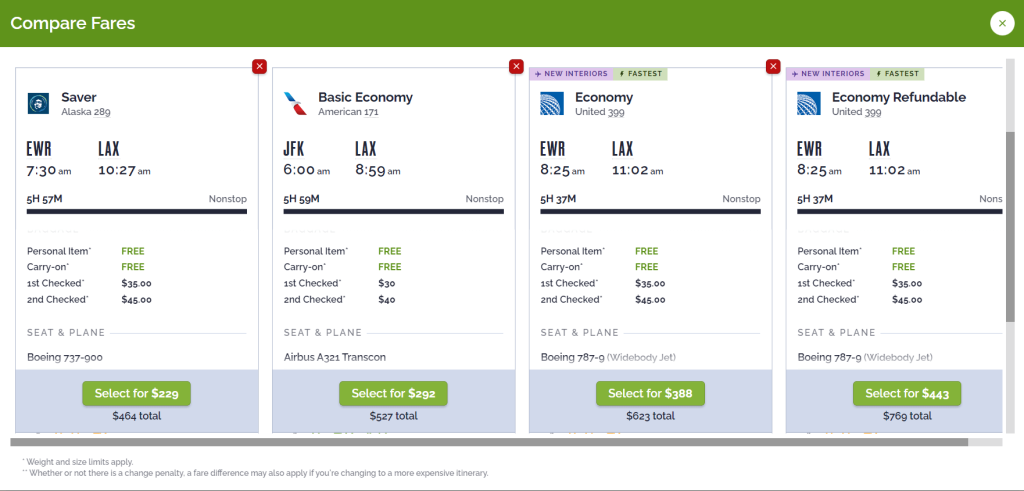 Compare airline baggage fees and airfares on CheapAir.com